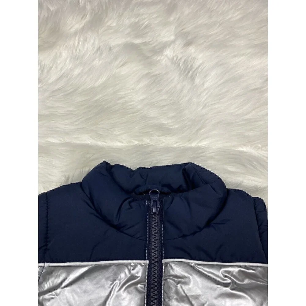 NWT GYMBOREE Silver Puffer Vest Water Boys Size 12-24 Months Resistant Fabric